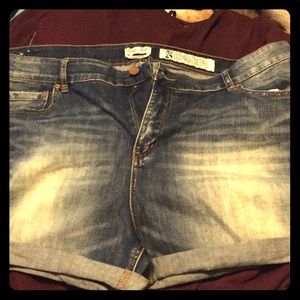 Size 24 Cute Indigo Rein Jean Shorts
